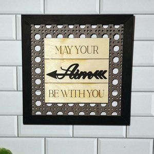 May your Aim be with you sign / bathroom sign / bathroom wall decor / funny bath